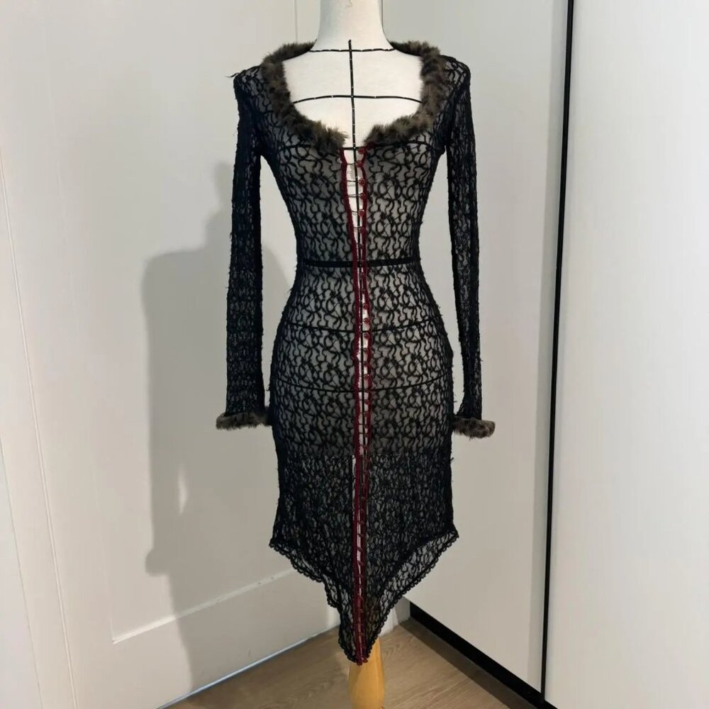 ISO!! betsy johnson lace & fur duster cardigan